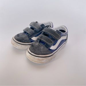 Navy Blue Hook and loop Vans size 6 toddler